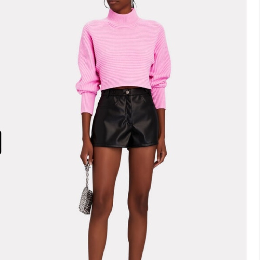 Womens wool-cashmere cropped sweater
